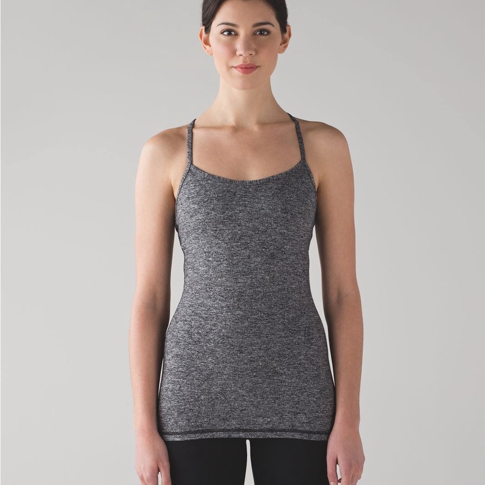Lululemon 10 Grey Power Y Tank